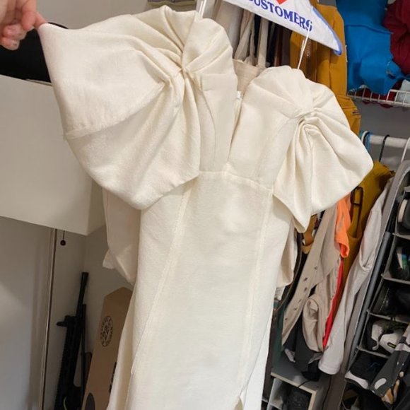 Cult Gaia Muna Dress Off-White Size 4 - Picture 8 of 11